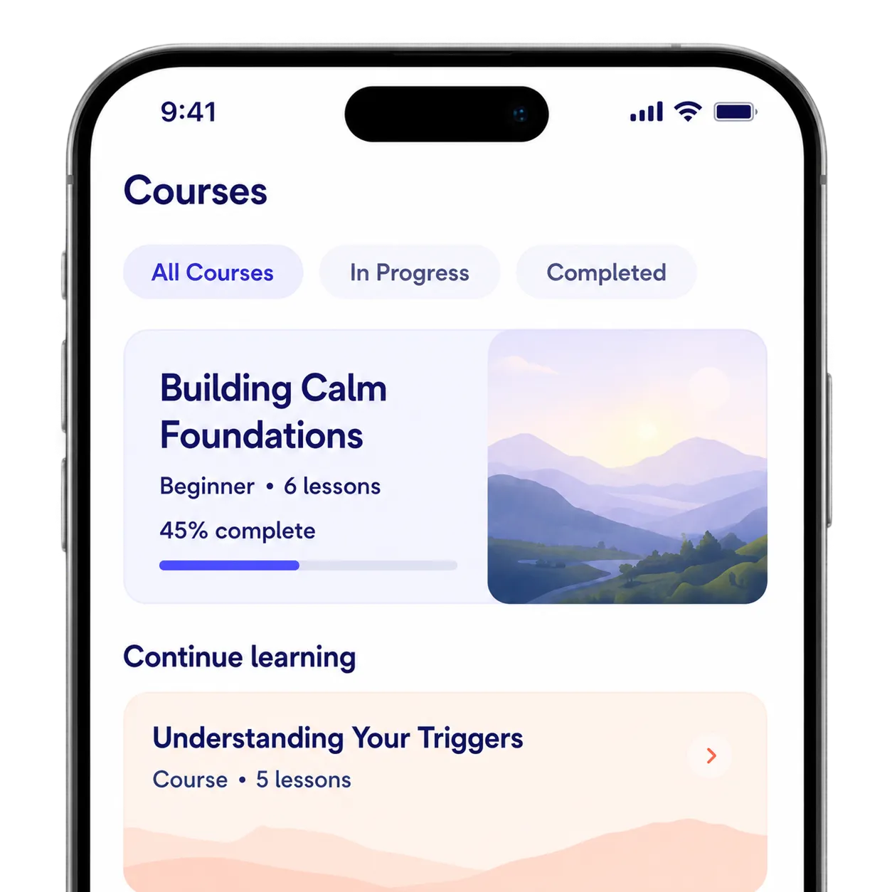 Tuun app — daily card screen