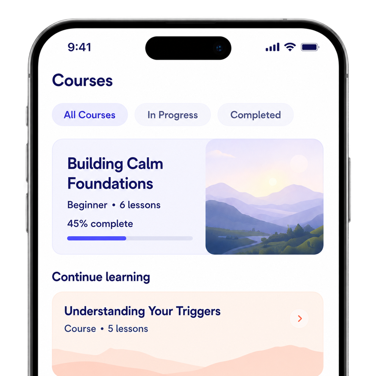 Tuun app — daily card screen